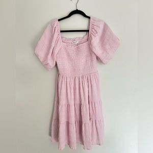 NWOT Pink Lavender Puff Sleeve Dress